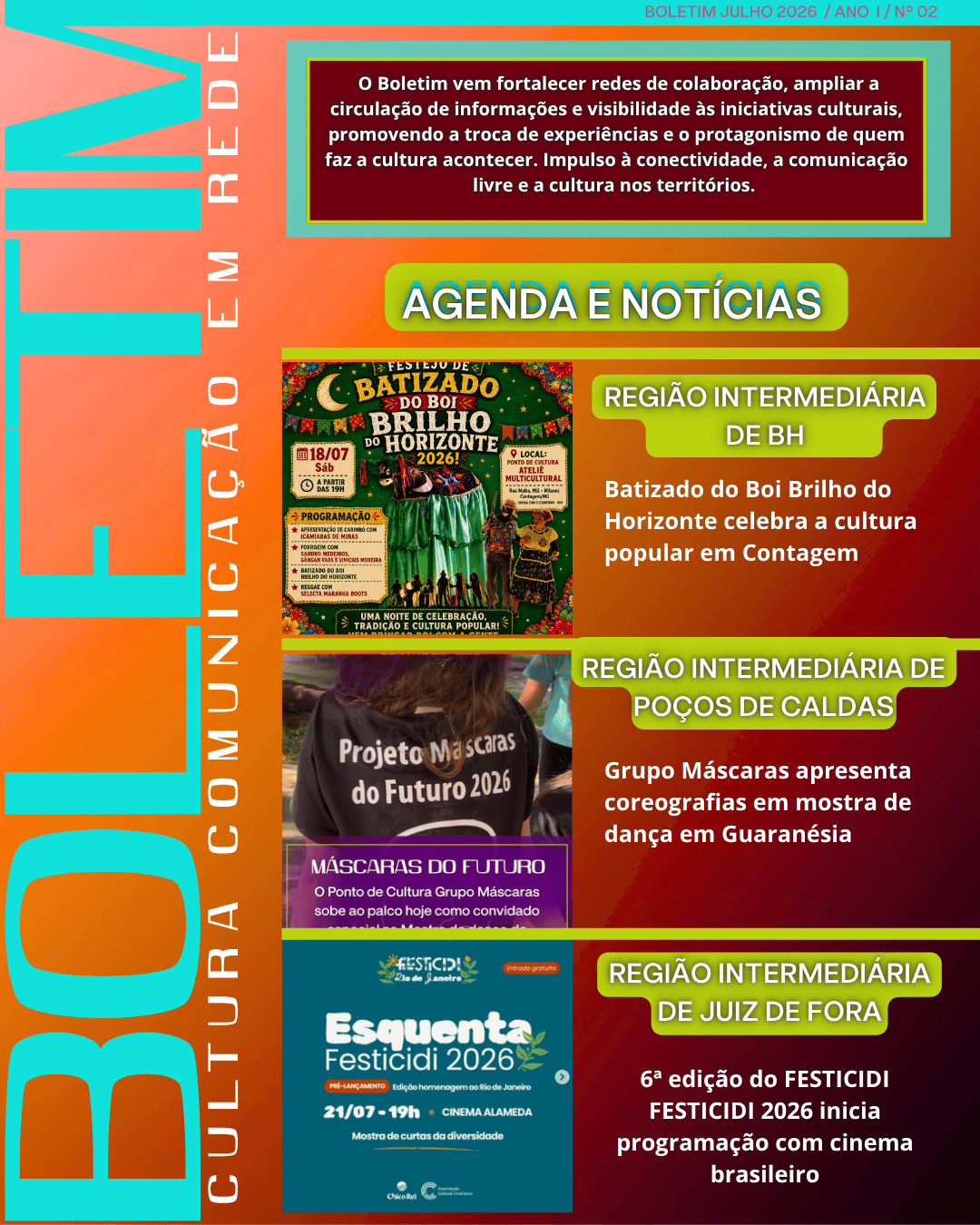 Capa do Boletim Semanal — Edição 2