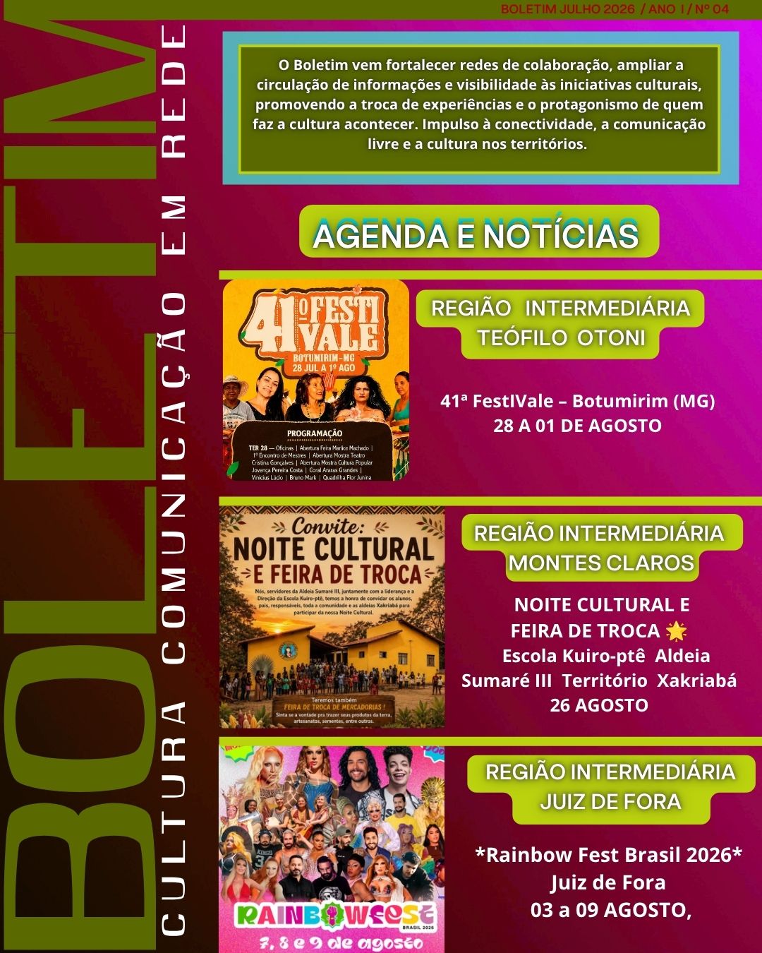 Capa do Boletim Semanal — Edição 4