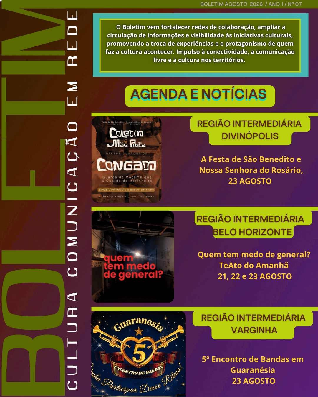 Capa do Boletim Semanal — Edição 7